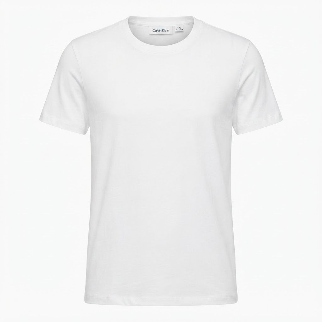 Calvin Klein White Crew Neck Cotton Jersey T-Shirt Regular F