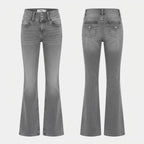 Bershka Grey Bootcut Jeans with Y2K Flap Pockets