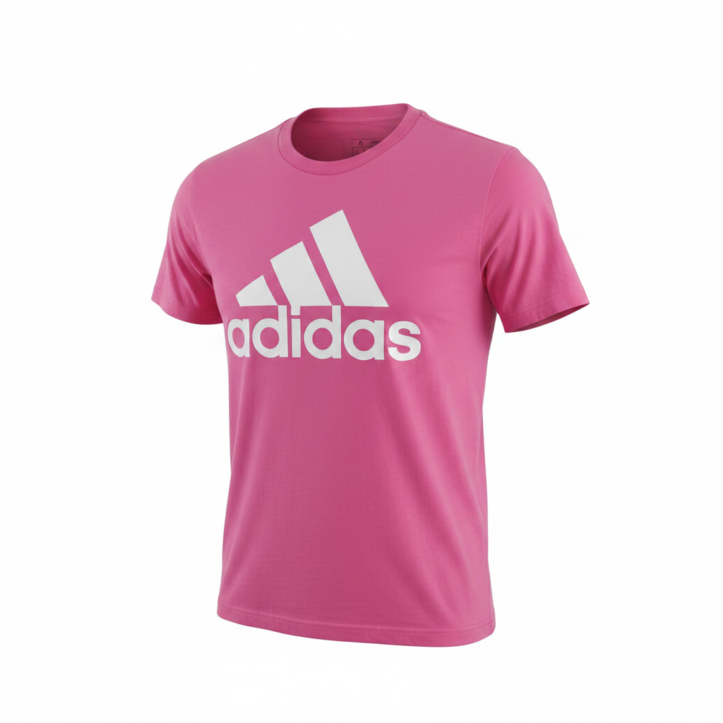 adidas Women's Pink Graphic Logo Short Sleeve T-Shirt