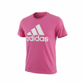 adidas Women's Pink Graphic Logo Short Sleeve T-Shirt