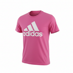 adidas Women's Pink Graphic Logo Short Sleeve T-Shirt