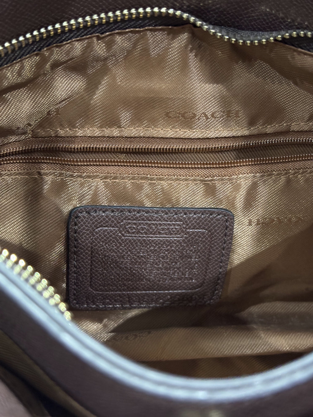 COACH NEW YORK Coach Signature Monogram Brown Satchel