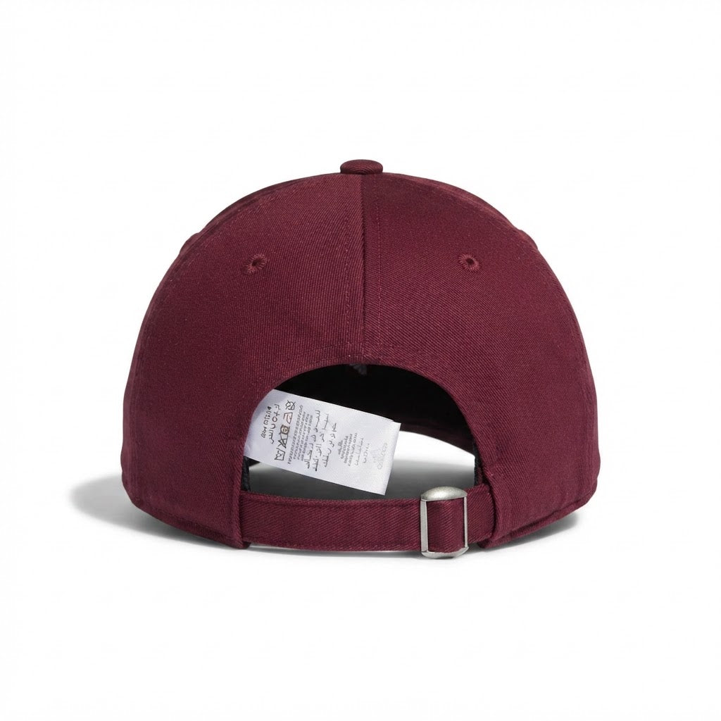 adidas Adidas Burgundy Curved-Brim Baseball Cap