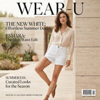 esmara White High-Waist Denim Shorts with Frayed Hem