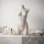 Blush Pink Floral Lace Cotton Panties