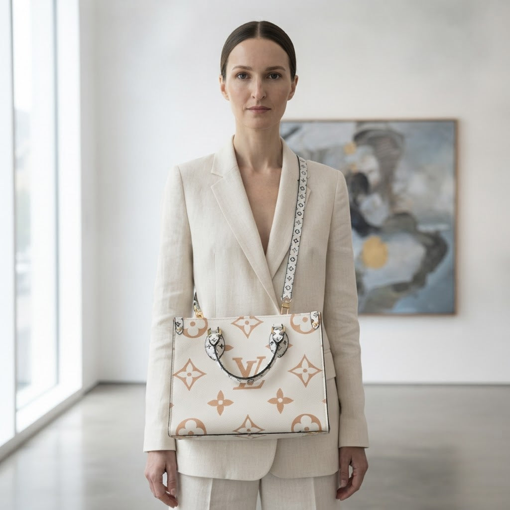 LV, LOUIS VUITTON PARIS made in France Off-White Monogram Gr