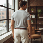 Men's Premium Off-White Cotton Cargo Trousers