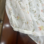 White House Black Market Floral Chiffon Ruffle Blouse - 8