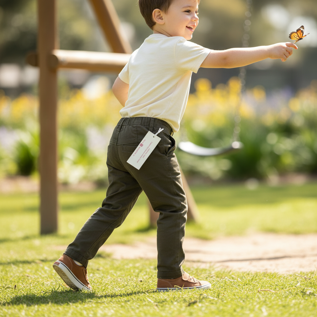 Heritage Kids Kids Olive Green Cotton Twill Chino Pants