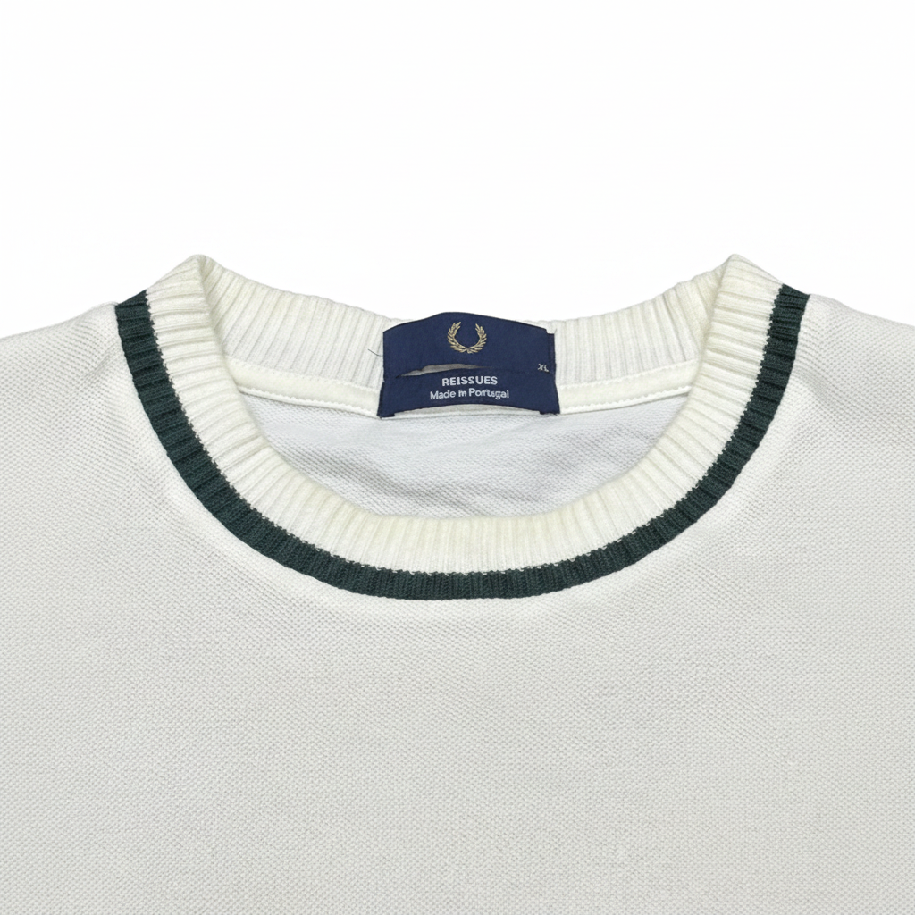 Fred Perry Reissues White Knit Short Sleeve Sweater