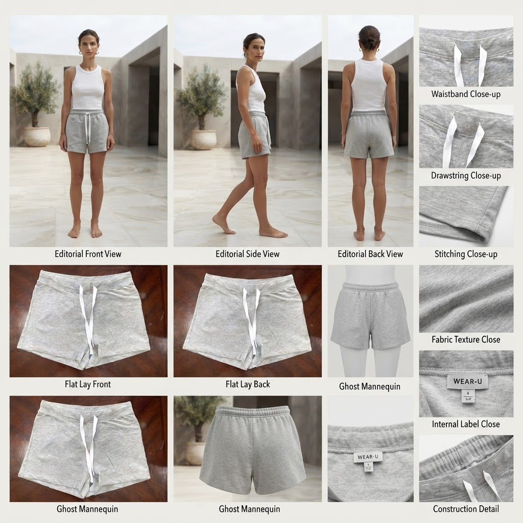 Heather Grey Drawstring Lounge Shorts