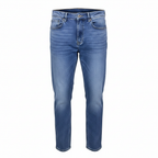Women's Mid-Blue Straight Leg Denim Jeans