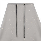 Women's Black Star Print Long Kimono Abaya Jacket
