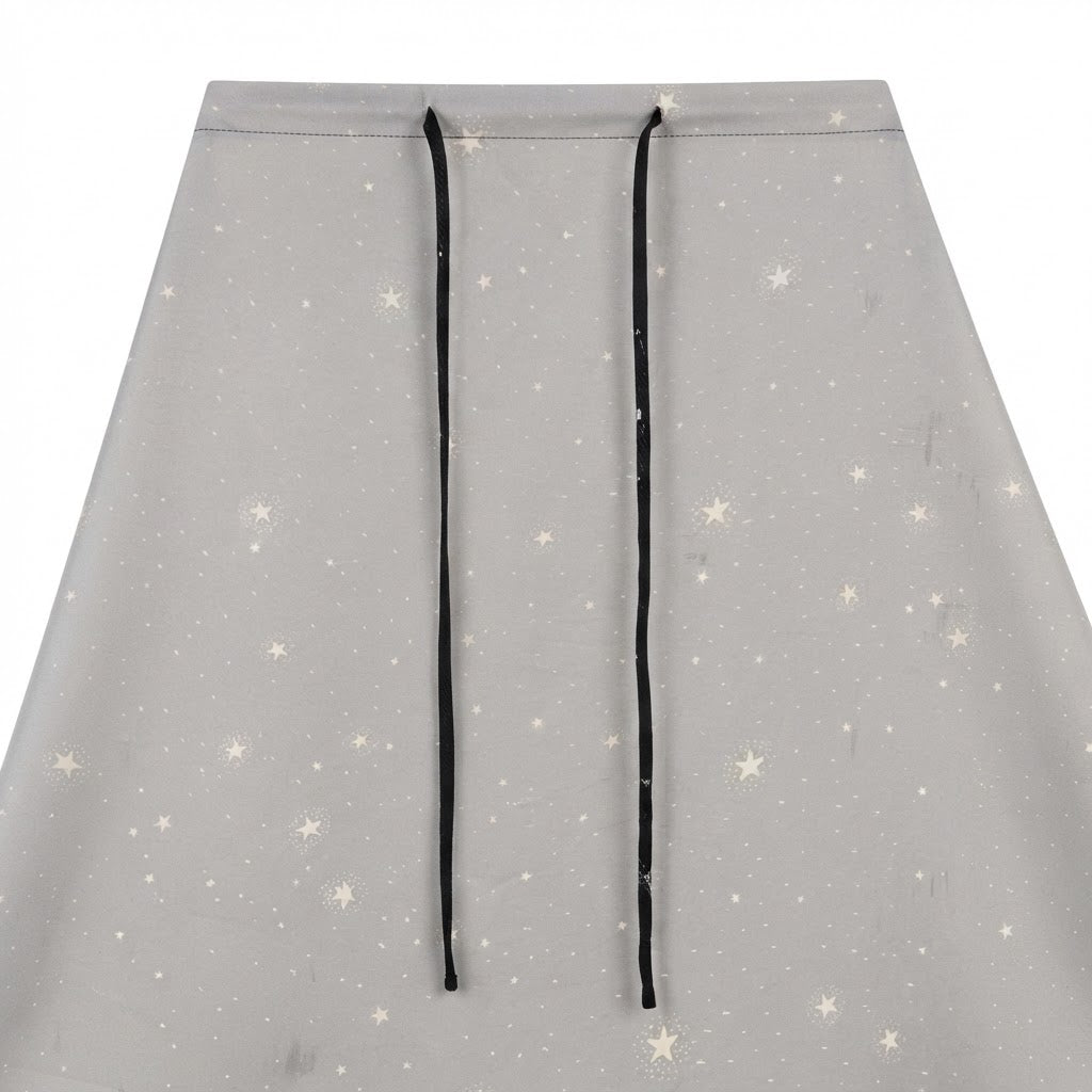 Women's Black Star Print Long Kimono Abaya Jacket