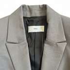 MNG Women's Grey Single-Button Tailored Blazer