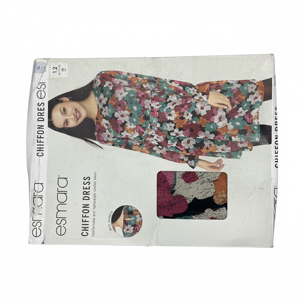 Esmara Women's Long Sleeve Floral Abstract Dress