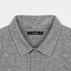 COLIN'S Men's Grey Melange Short Sleeve Button-Down Shirt