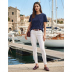 esmara Women's Navy Blue Pocket Cotton T-Shirt