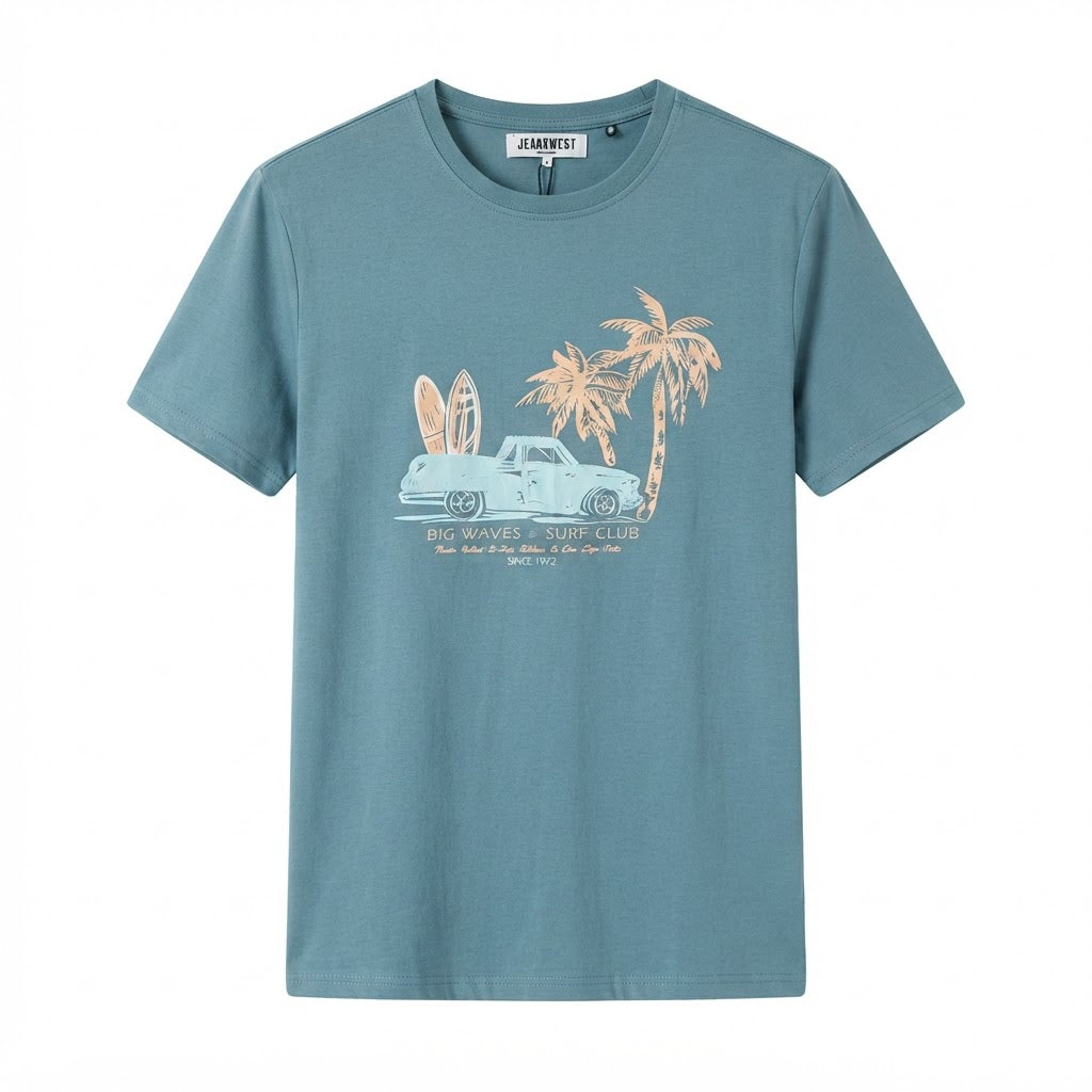 Jeanswest Steel Blue Surf Club Graphic T-Shirt Regular Fit S