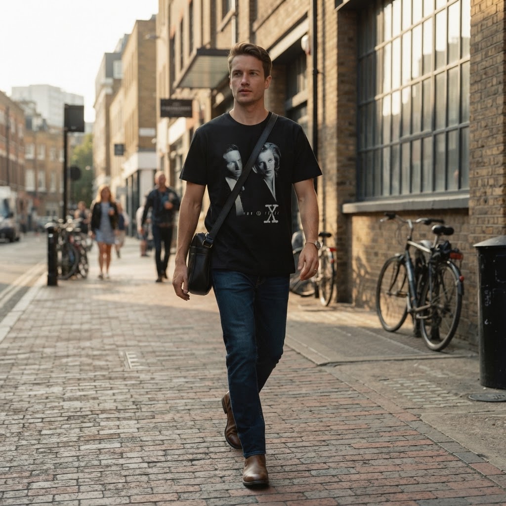 The X-Files Black The X-Files Graphic Print Unisex Relaxed T