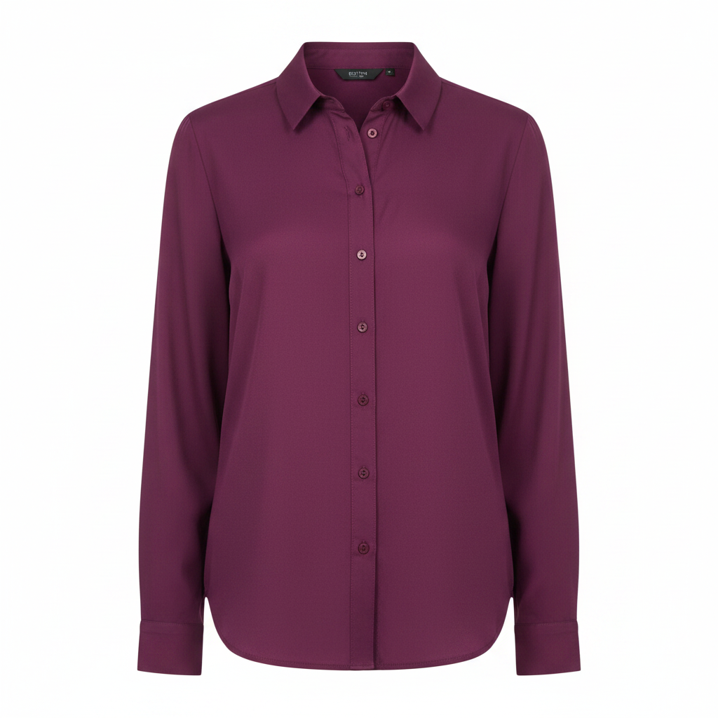 Esmara Women's Purple Viscose Long Sleeve Blouse