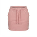 Women's Pink Jersey Mini Skirt with Drawstring
