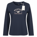 Mustang Women's Navy Blue Graphic Long Sleeve T-Shirt