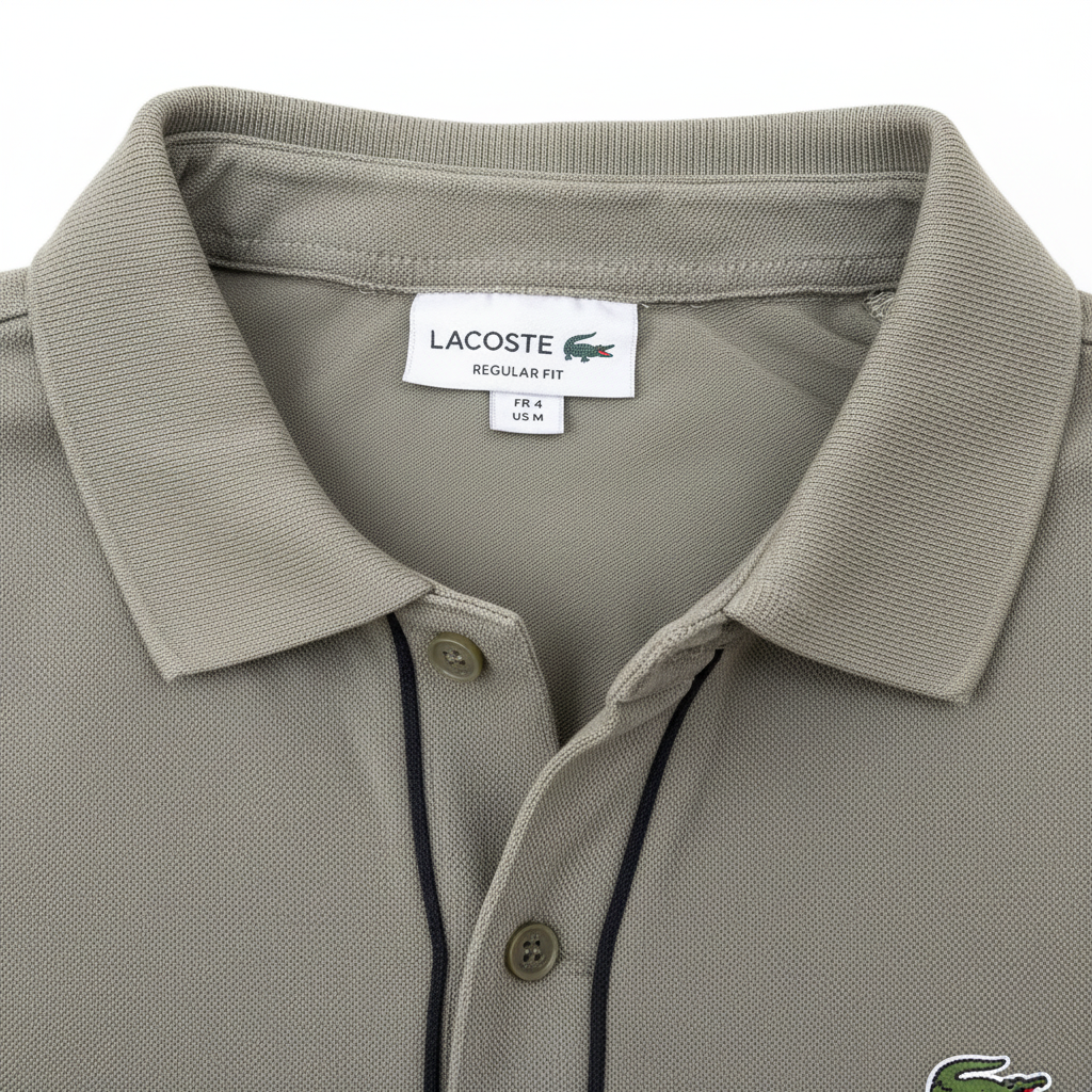 Lacoste Men's Regular Fit Piqué Polo Shirt - Olive Green