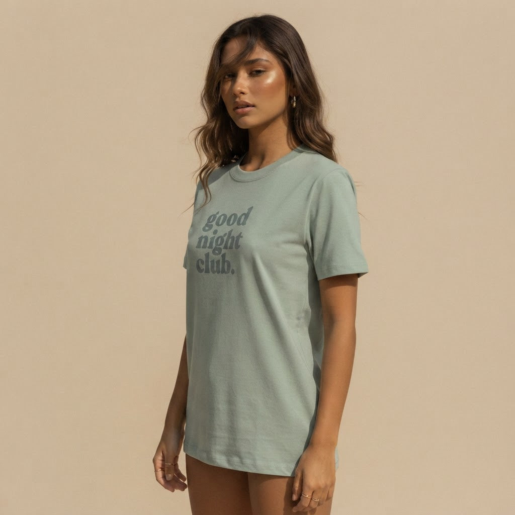 Target Sage Green Relaxed Graphic T-Shirt Good Night Club Pr