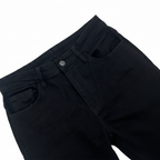 SHEIN Unisex Black High-Waist Flare Denim Jeans