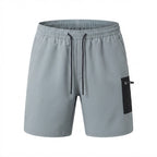 Men's Light Grey Utility Cargo Activewear Shorts