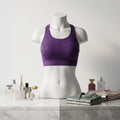Purple Racerback High-Support Microfiber Sports Bra