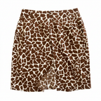 SHEIN Women's Brown Animal Print A-Line Midi Skirt