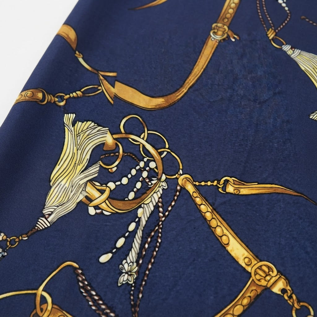 Women's Navy Blue navy blue Chain Tassel Long Sleeve Dress