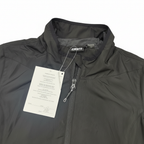 Crivit Men's Black Geometric Hooded Sports Jacket