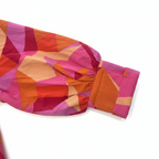 Caroline Morgan Women's Geometric Print Puff Sleeve Blouse