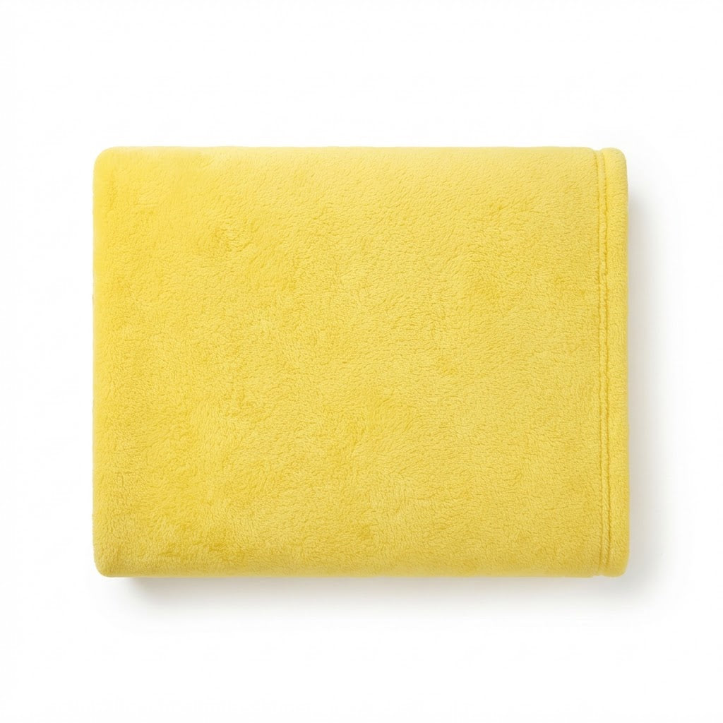 Vibrant Yellow Ultra-Soft Fleece Throw Blanket