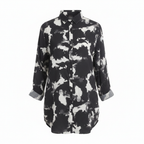 Aniston Casual Women's Black & White Abstract Tunic Shirt