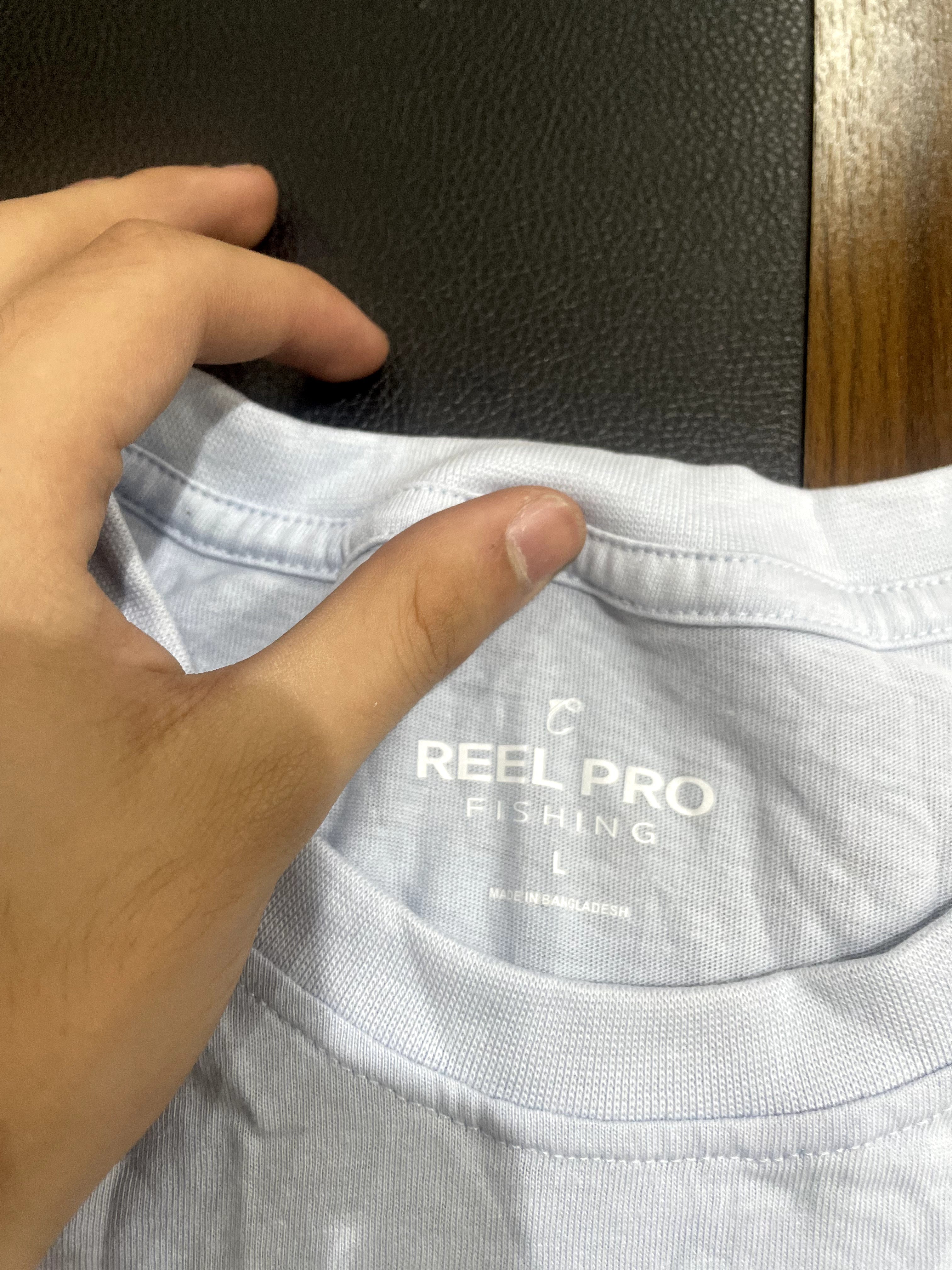 Reel Pro Fishing White Short-Sleeve Graphic T-Shirt with Fis