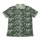 Lacoste Men's Green Geometric Slim Fit Polo Shirt