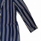 lefties Women's Navy and White Vertical Striped Tailored Bla