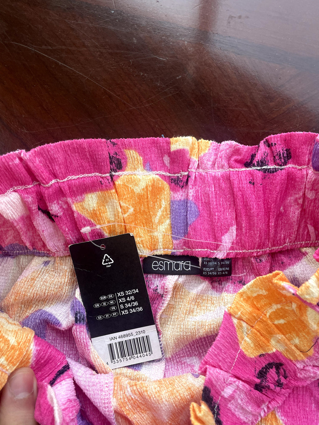 Vibrant Magenta and Orange Floral High-Waisted Shorts