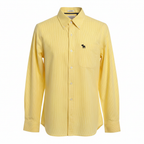 Abercrombie & Fitch Yellow Striped Muscle Fit Shirt