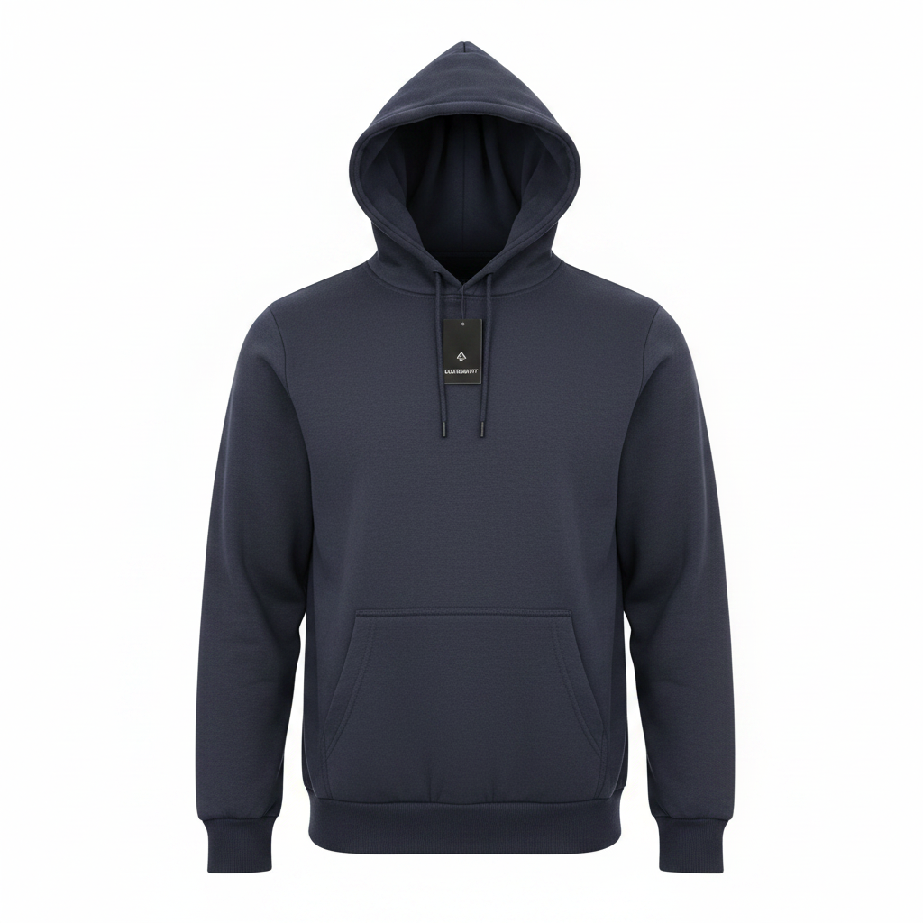 Livergy Unisex Navy Blue Fleece Pullover Hoodie