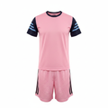 Kids' Pink and Navy Blue Sports T-Shirt and Shorts Set