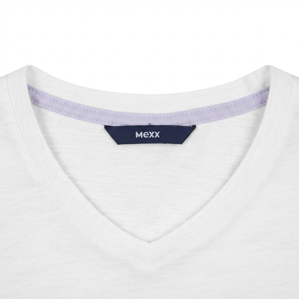 MEXX Women's White Graphic Palm Leaf T-Shirt