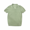 Marrakech Knitting Men's Green Knitted Polo Shirt - Size S