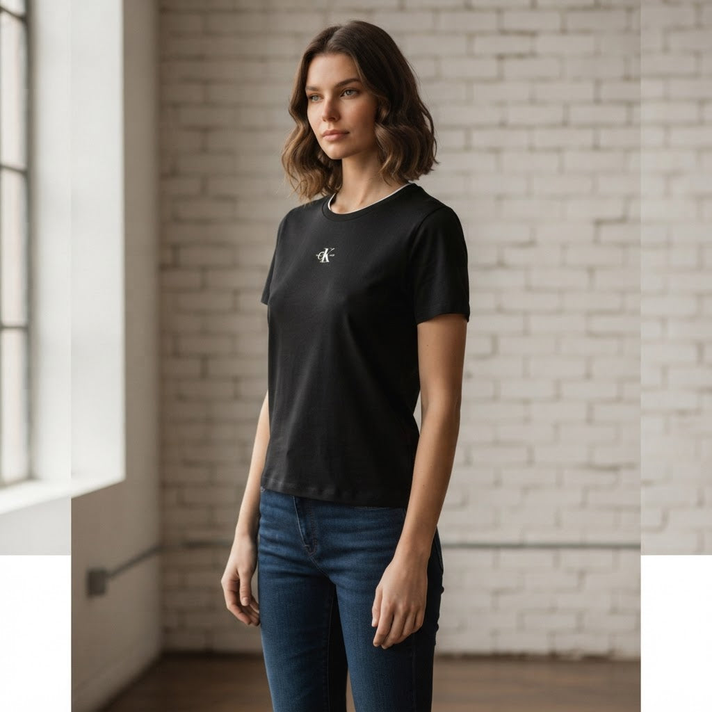 Calvin Klein Jeans Black Short Sleeve Crew Neck T-Shirt with
