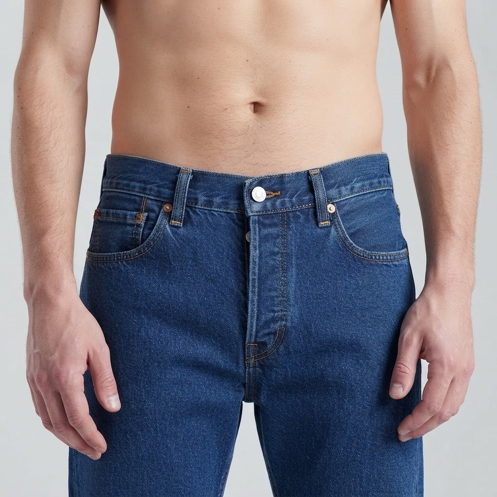 Levi's Levi's 501 Indigo Straight Leg Jeans with Button Fly