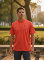 Under Armour Orange-Red Performance Piqué Polo Shirt Loose F